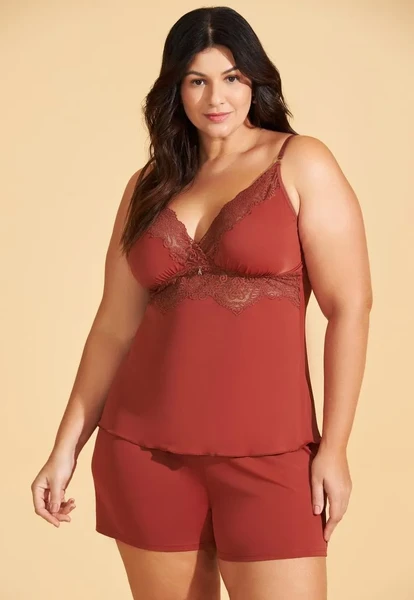 BABYDOLL EM MICROFIBRA COM RENDA AMNI RECCO