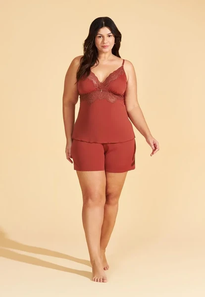 BABYDOLL EM MICROFIBRA COM RENDA AMNI RECCO