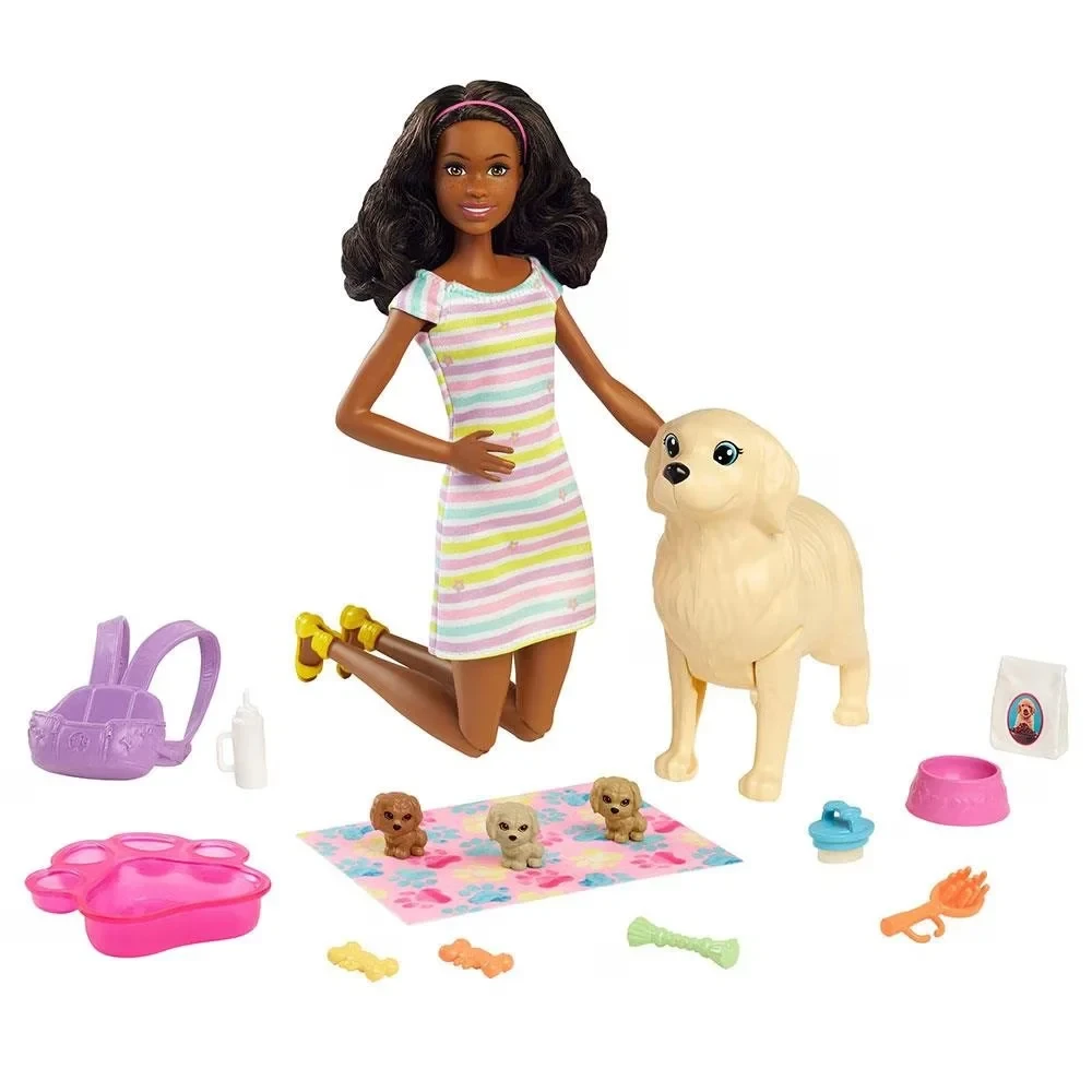 BARBIE CACHORRINHOS RECÉM-NASCIDOS NEGRA MATTEL