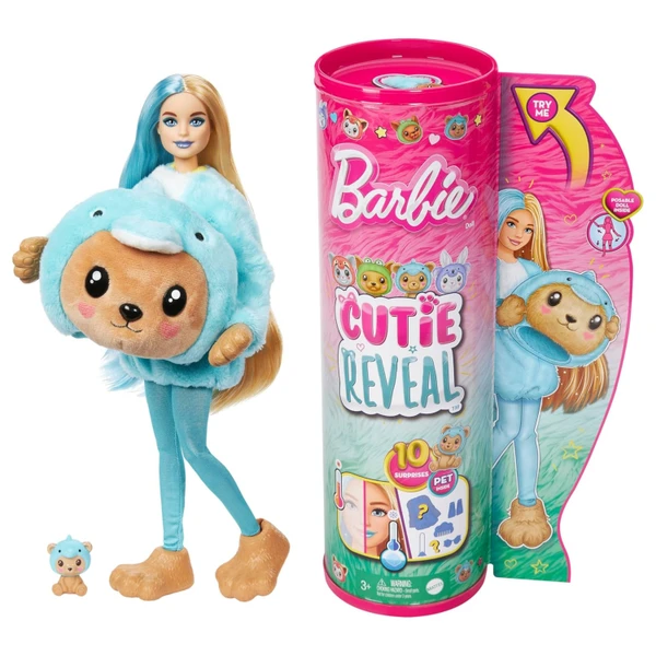 BARBIE CUTIE REVEAL DISFARCES ENGRACADOS DE ANIMAIS SORTIDA MATTEL