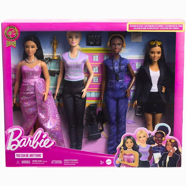 BARBIE I CAN BE DIRETORA DE CINEMA KIT COM 4 BONECAS MATTEL