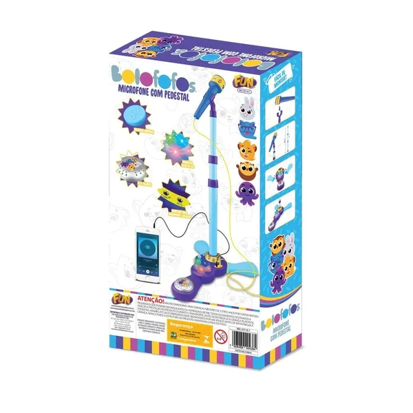 BOLOFOFOS MICROFONE COM PEDESTAL FUN