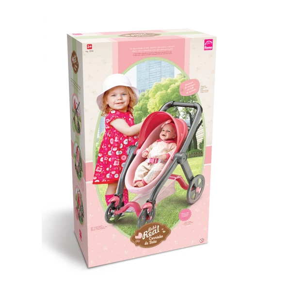 CARRINHO DE BONECA BEBÊ REAL ROMA JENSEN