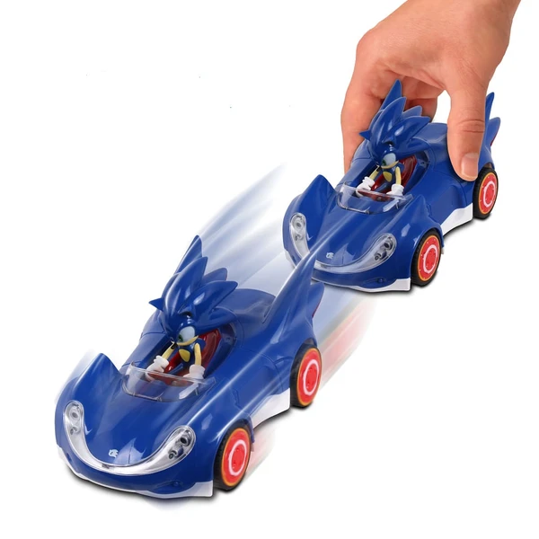 CARRO PULL BACK SONIC AZUL FUN