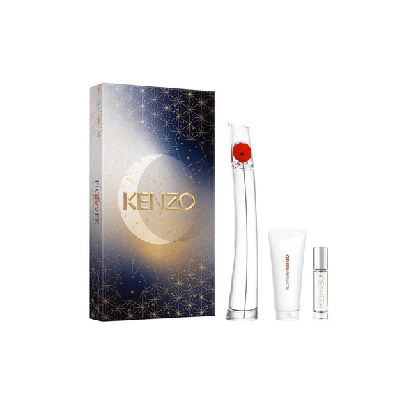 COFFRET FLOWER BY KENZO 100ML + BODY LOTION 75ML + POCKET SIZE 10ML