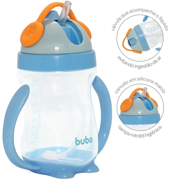 COPO BUBA CANUDO COM DISPOSITIVO AZUL