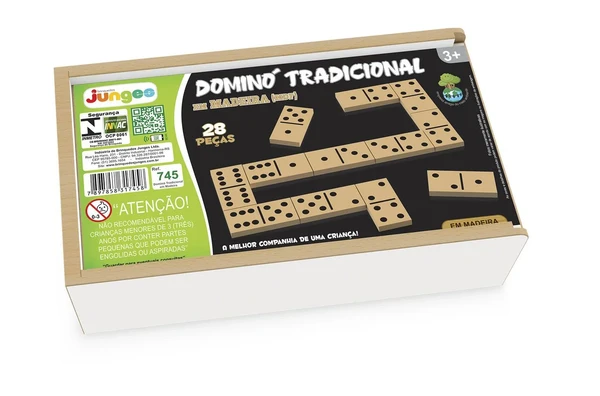 DOMINÓ DE MADEIRA COM ESTOJO JUNGES