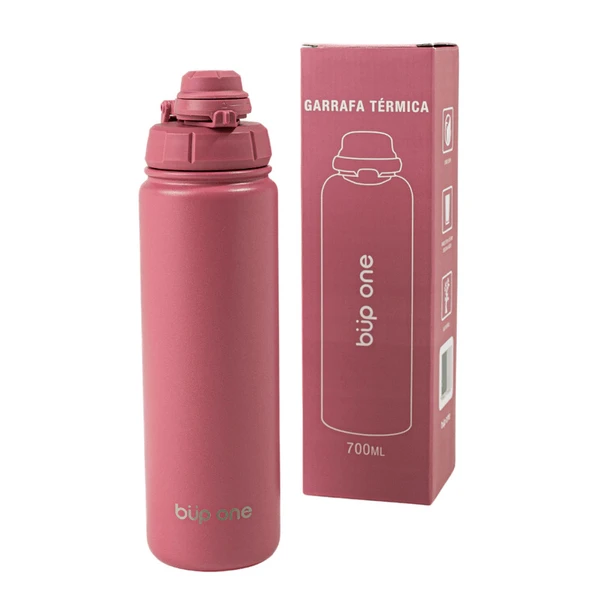 GARRAFA TÉRMICA EASY OPEN 700ML ROSA BUP ONE