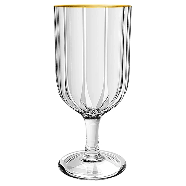 JOGO DE TAÇAS REFINATTO FULL FIT BORDA DOURADA C/6 330ML