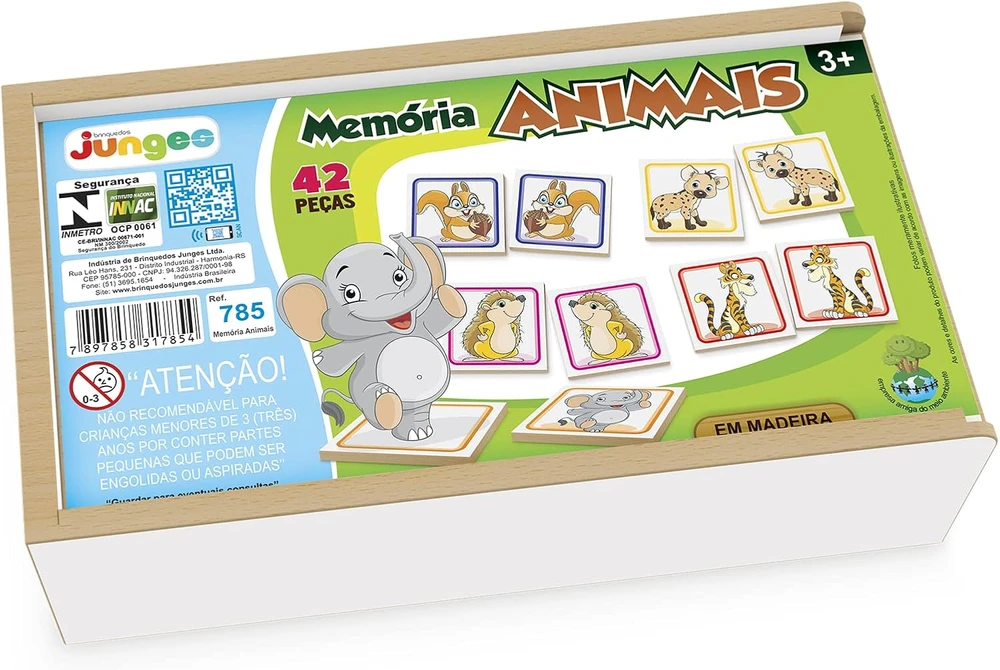 JOGO JUNGES DE MEMÓRIA ANIMAIS – ESTOJO