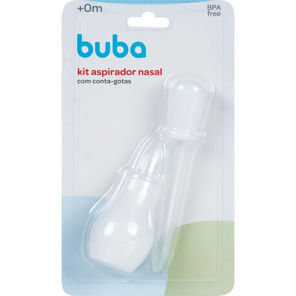 KIT ASPIRADOR NASAL COM CONTA-GOTAS BUBA