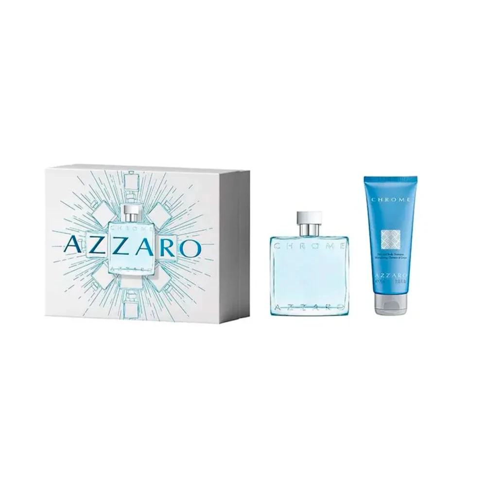 KIT AZZARO CHROME 100ML + GEL 75ML