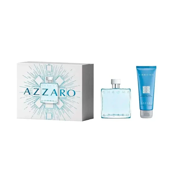 KIT AZZARO CHROME 100ML + GEL 75ML