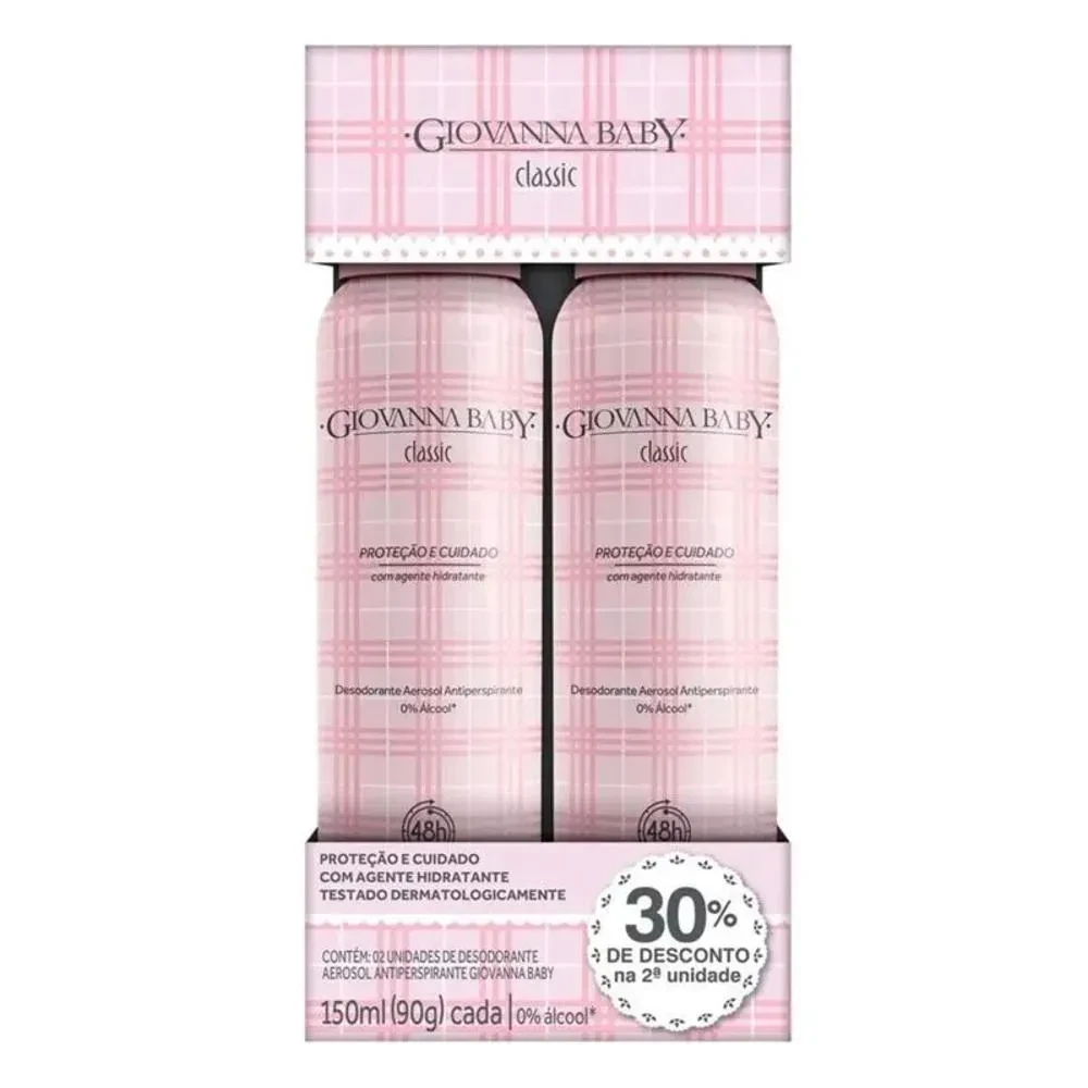 KIT GIOVANNA BABY CLASSIC COM 2 DESODORANTES SPRAY
