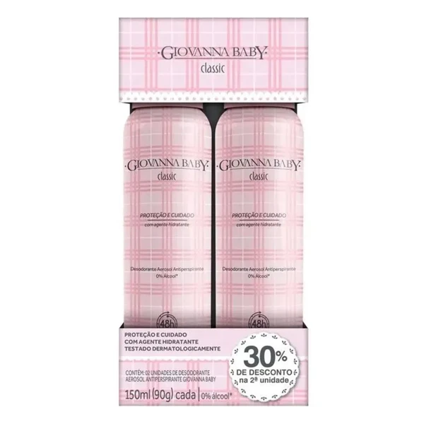 KIT GIOVANNA BABY CLASSIC COM 2 DESODORANTES SPRAY