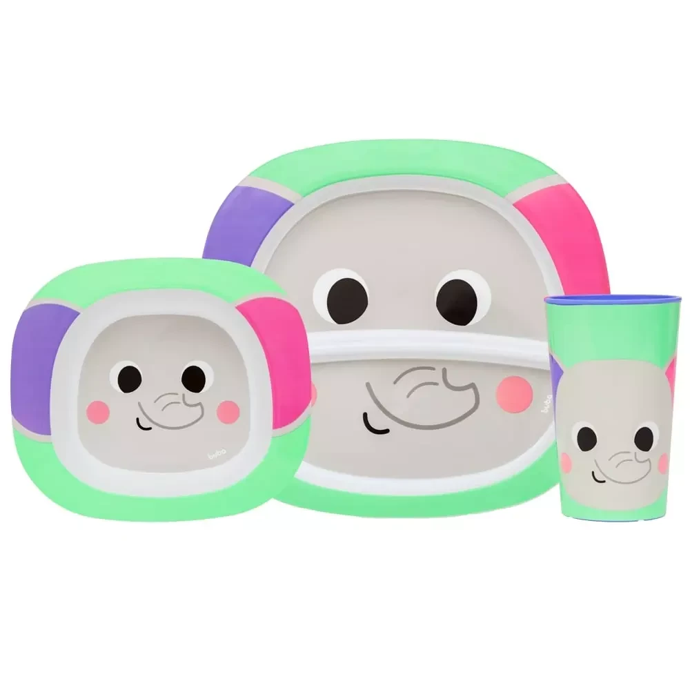 KIT REFEIÇÃO BUBA BUBAZOO ELEFANTE