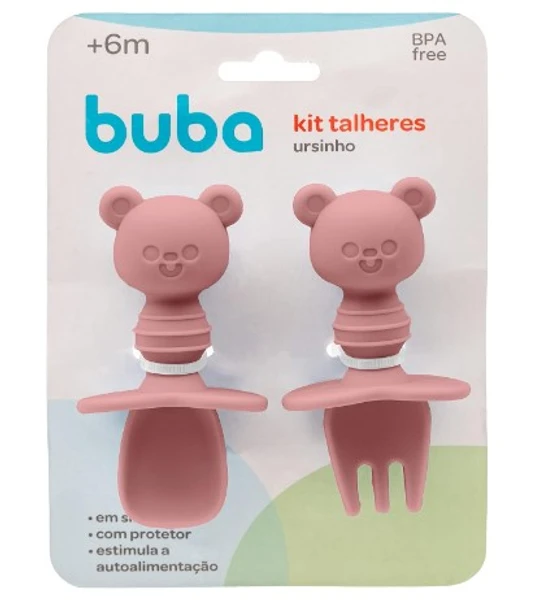 KIT TALHERES SILICONE URSINHO BUBA