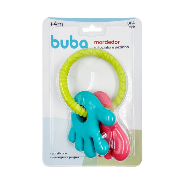 MORDEDOR BUBA MÃOZINHA E PEZINHO ROSA/AZUL