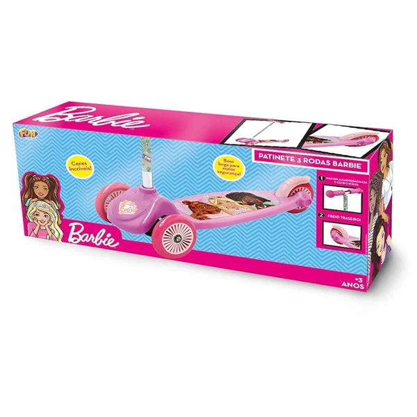 PATINETE 3 RODAS FUN BARBIE