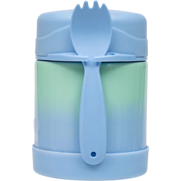 POTE TÉRMICO BUBA COM COLHER DEGRADE AZUL