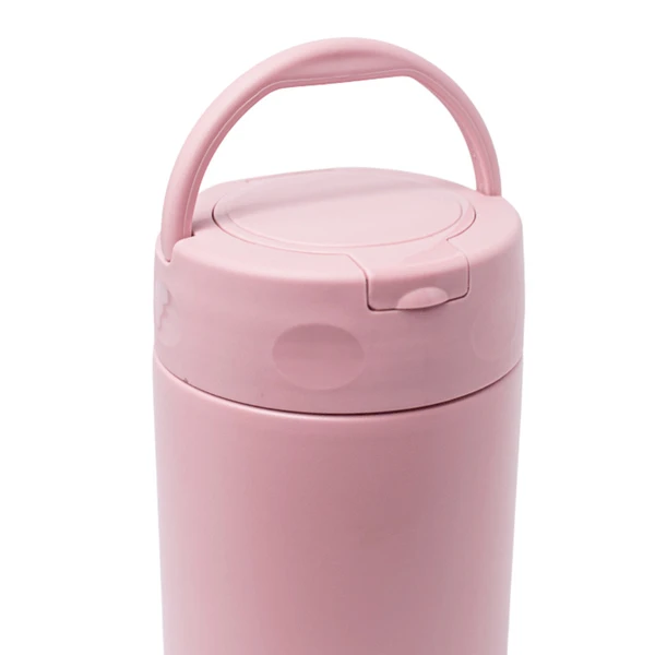 POTE TÉRMICO COM TALHER INOX ROSA 500ML BUP ONE
