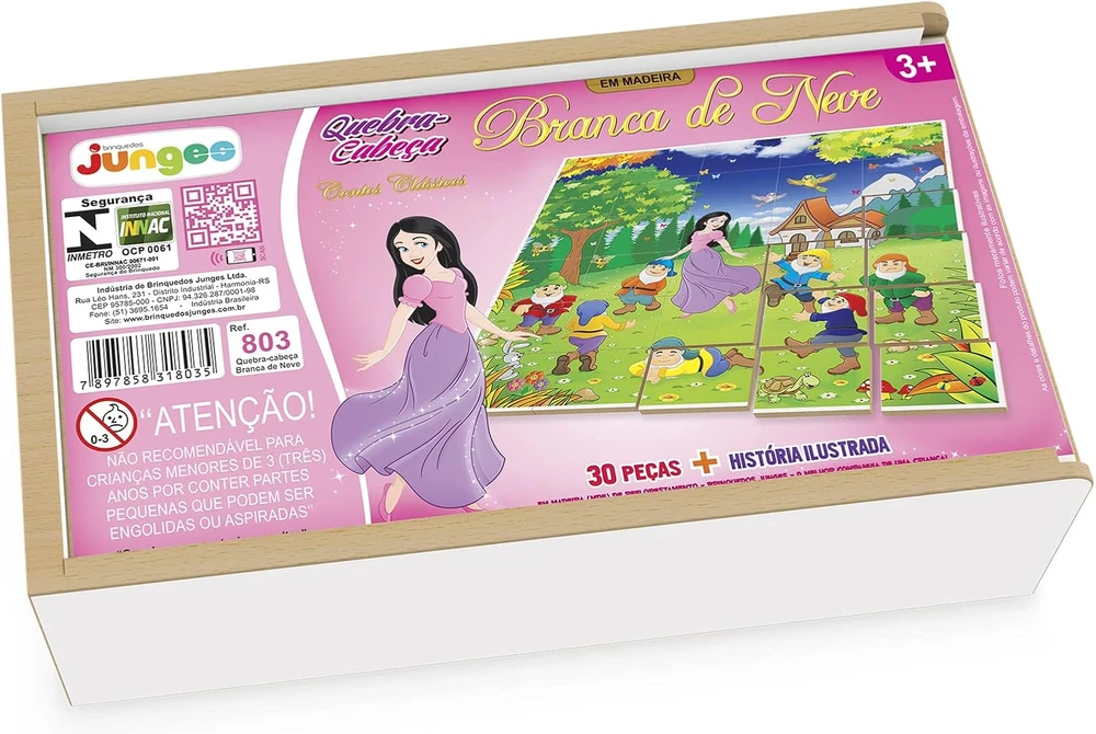 QUEBRA-CABEÇA BRANCA DE NEVE COM ESTOJO JUNGES