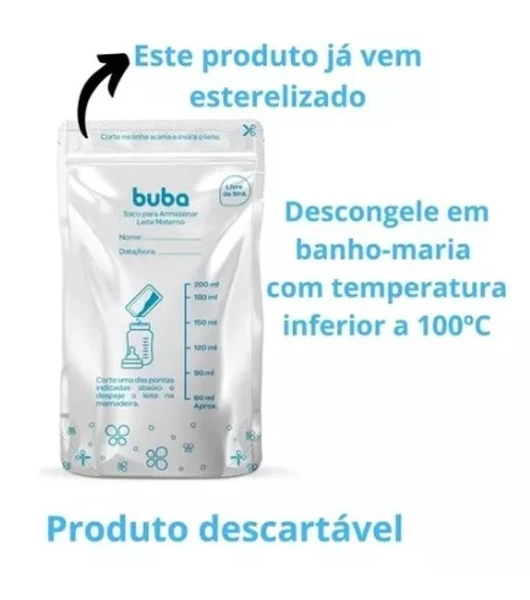SACO BUBA P/ ARMAZENAR LEITE