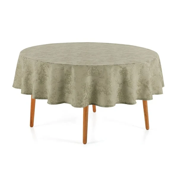 TOALHA DE MESA REDONDA GRAZIA 178CM VERDE KARSTEN