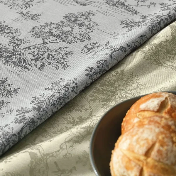 TOALHA DE MESA RETANGULAR GRAZIA 160X220 VERDE KARSTEN