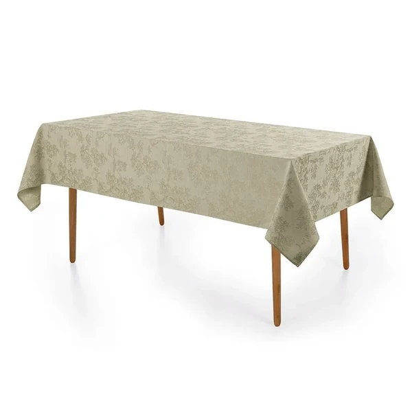 TOALHA DE MESA RETANGULAR GRAZIA 160X270 VERDE KARSTEN