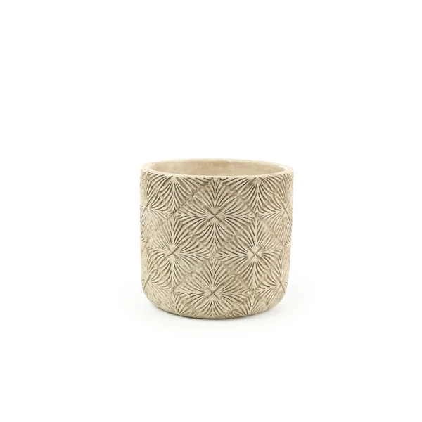 VASO CROMUS DECORATIVO CIMENTO MARROM