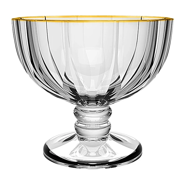 JOGO DE TAÇAS PARA SOBREMESA FULL FIT BORDA DOURADA 350ML COM
