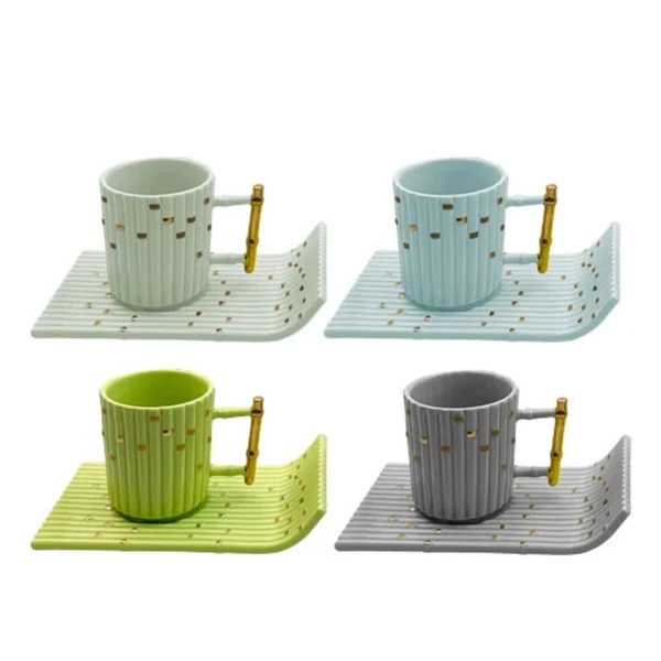 JOGO DE XÍCARAS CAFÉ YUME FULL FIT NEW BONE CHINA 70ML 8 PEÇAS