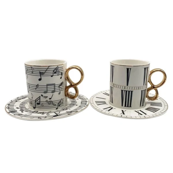 JOGO DE XÍCARAS PARA CAFÉ NEW BONE CHINA FULL FIT 100ML COM 8 PEÇAS