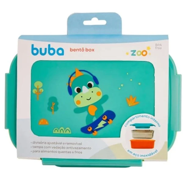 MARMITA BOX DINO BENTO BUBA ZOO