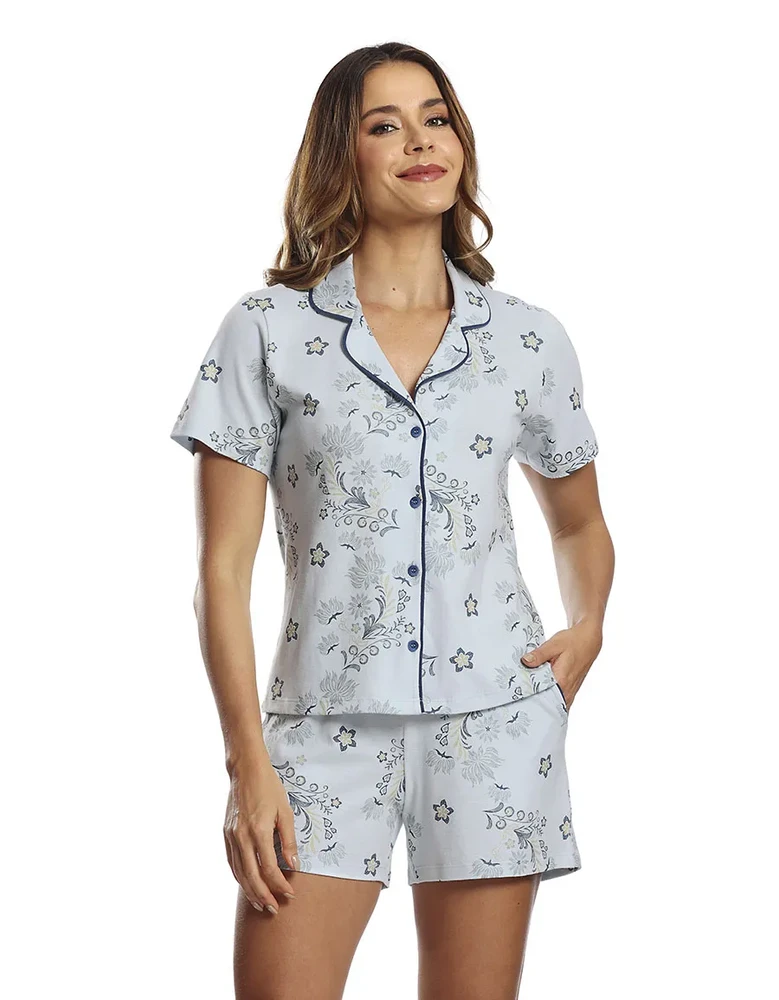PIJAMA CURTO AMERICANO FLORA PAULIENNE