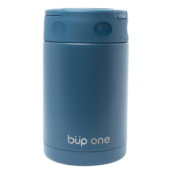 POTE TÉRMICO COM TALHER INOX AZUL 500ML BUP ONE