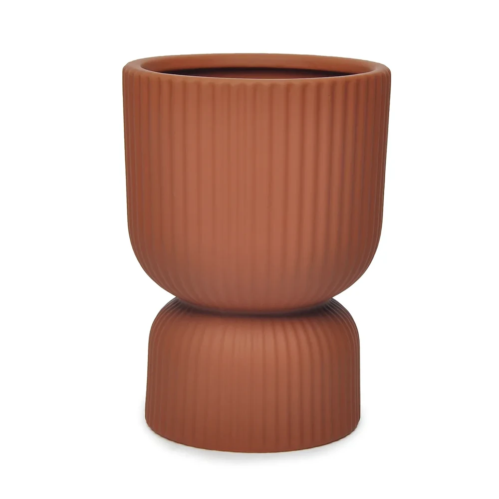 VASO CROMUS DECORATIVO CERÂMICA MARROM