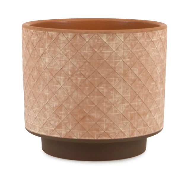 CACHEPOT DE CERÂMICA MARROM CLARO 12X14 CROMUS
