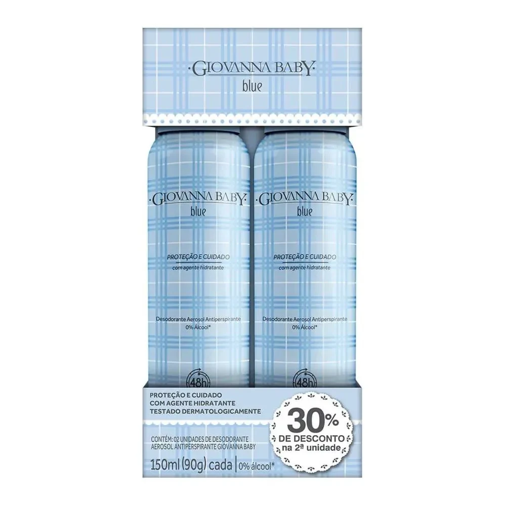 KIT GIOVANNA BABY BLUE COM 2 DESODORANTES SPRAY