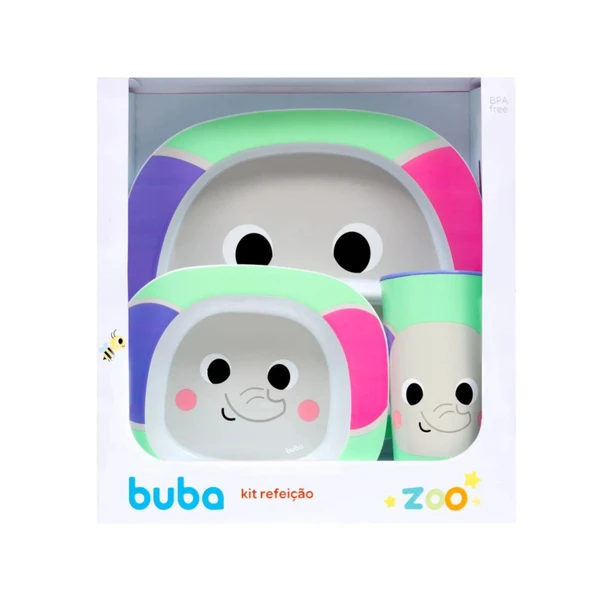 KIT REFEIÇÃO BUBA BUBAZOO ELEFANTE
