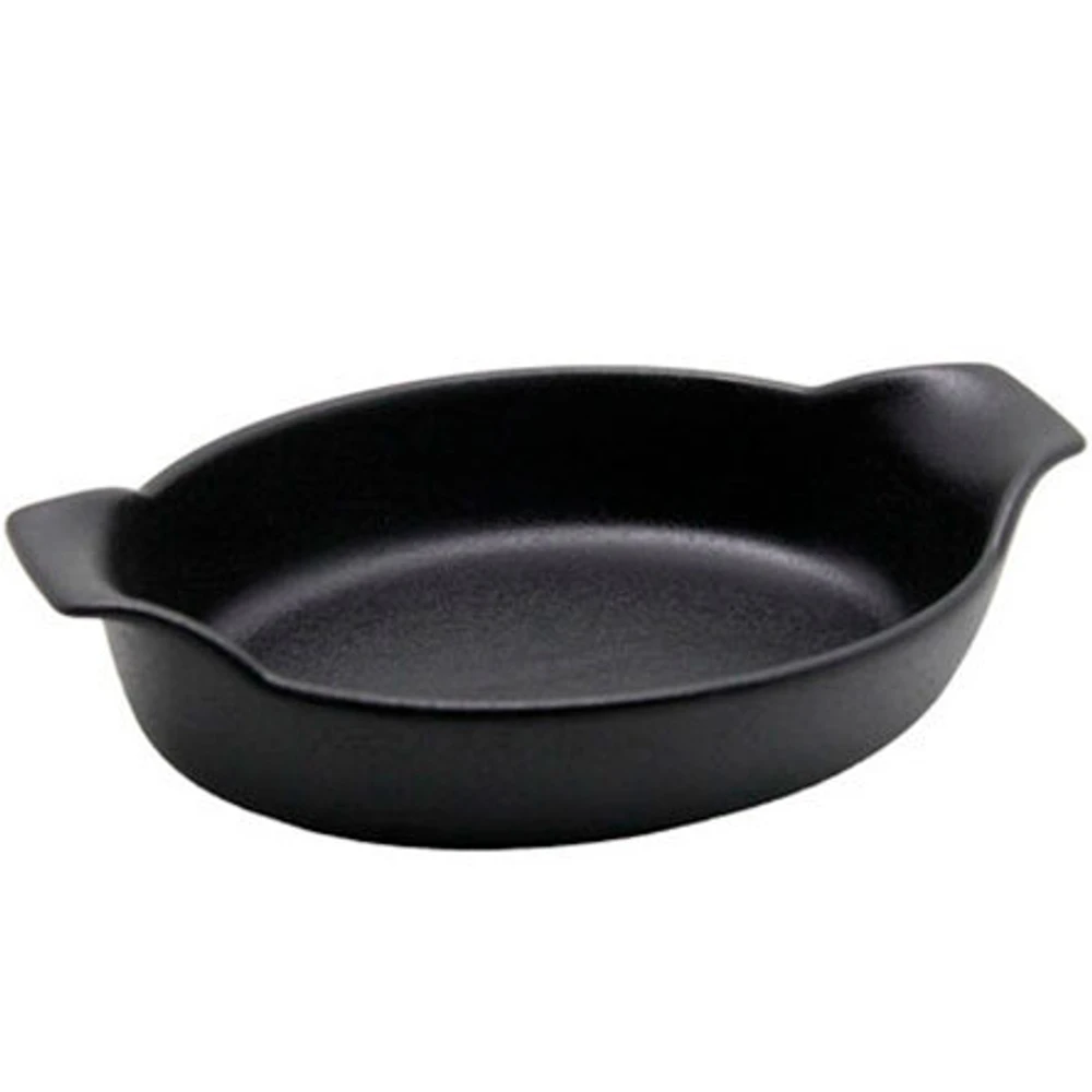 TRAVESSA OVAL DE CERÂMICA 1,6L PRETA FULL FIT