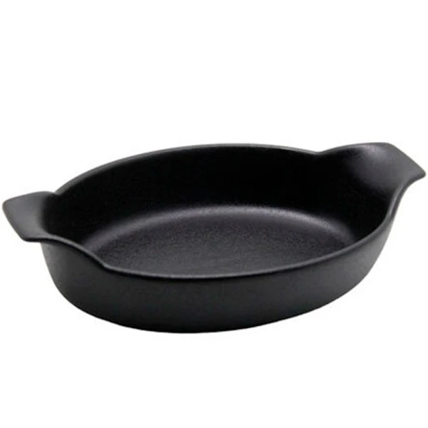 TRAVESSA OVAL DE CERÂMICA 1,6L PRETA FULL FIT
