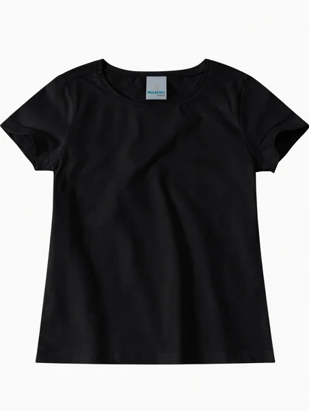 BLUSA INFANTIL FEMININA MALWEE BÁSICA MANGA CURTA