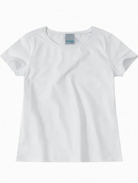 BLUSA INFANTIL FEMININA MALWEE BÁSICA MANGA CURTA