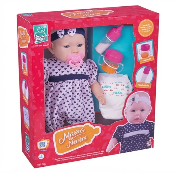 BONECA BEBEZINHA MAMA NENÉM SUPER TOYS