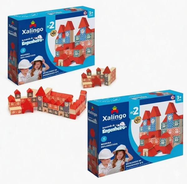 BRINCANDO DE ENGENHEIRO XALINGO - 120 PEÇAS