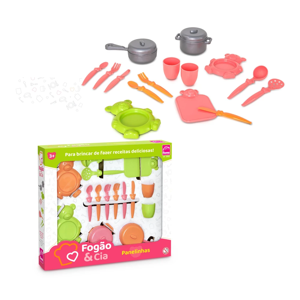 BRINQUEDO ROMA JENSEN FOGÃO E CIA PANELINHAS