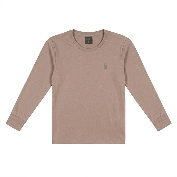 CAMISETA INFANTIL MASCULINA ELIAN BEATS MANGA LONGA EM SUEDINE