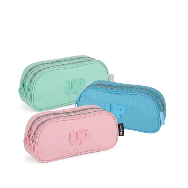 ESTOJO ESCOLAR LUXCEL NYLON CRINKLE DUPLO